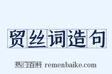 贸丝词造句是什么意思的图片